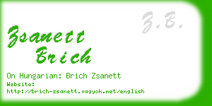 zsanett brich business card